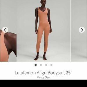 Lululemon Align Bodysuit 25" sz-2   Dusty Clay color